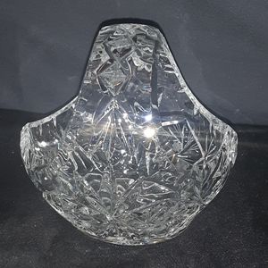 Vintage American Brilliant cut lead Crystal basket